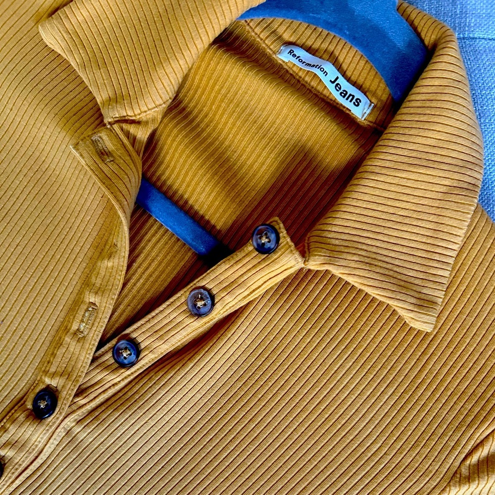 REFORMATION Yellow Dress Small